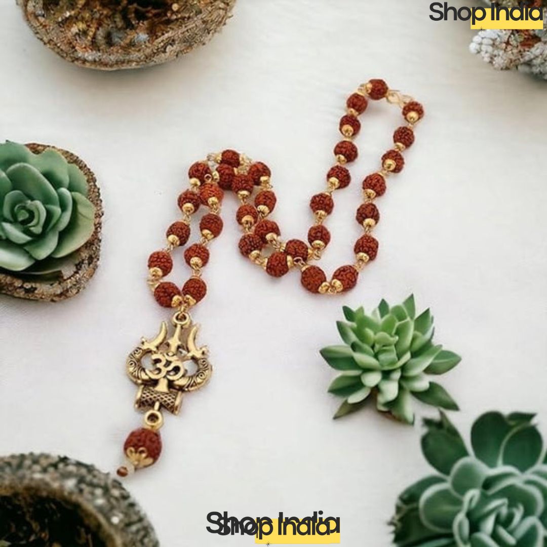 Shiv Trishul Rudraksha Necklace With Pendant